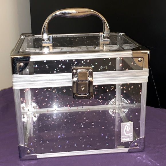 Bags Caboodles Clear Mini Train Case Makeup Box Container Poshmark